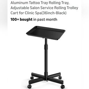 Black Rolling Salon Trolley Cart